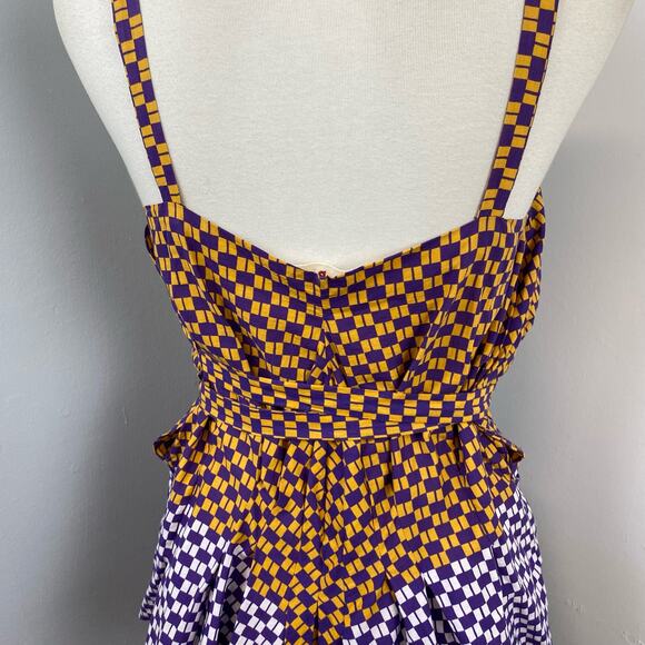 Marni Checkered Peplum Tank Top Size 42/6 - Picture 6 of 10